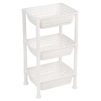 Fruteira com 3 Bandejas Branca Ordene