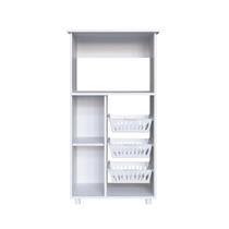 Fruteira com Nicho 1 Porta 3 Cestos 0260 Genialflex Fruteira com Nicho 1 Porta 3 Cestos 0260 Genialflex