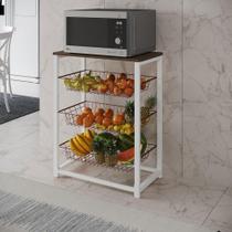 Fruteira Com Suporte Para Micro-Ondas Barcelona Aço Branco Cesto Cobre Tampo Amêndoa Cor: Cobre Fruteira Com Suporte Para Micro-Ondas Barcelona Aço Branco Cesto Cobre Tampo Amêndoa Cor: Cobre