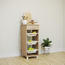 Fruteira Cozinha 1 Gaveta+3 Bandejas 87cm X 40cm X 38 Cm