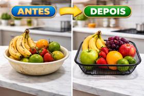 Fruteira De Aço Inox Cor Preta Grande E Resistente Fruteira De Aço Inox Cor Preta Grande E Resistente
