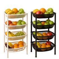 Fruteira de Chão Cesto 4 Andares Organizador Frutas Multiuso