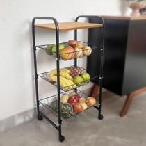 Fruteira de Chão com Cestos Fixos Modelo Plus com Rodinha Fruteira de Chão com Cestos Fixos Modelo Plus com Rodinha