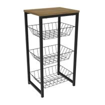 Fruteira de Chão Cozinha Kappesberg Industrial Preto Fosco