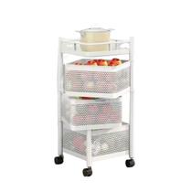 Fruteira de Chão Quadrada 03 Divisorias Cozinha Branco