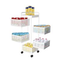 Fruteira de Chão Quadrada 05 Divisorias Cozinha Cor:Branco