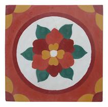 Fruteira de Ferro e Madeira com Ladrilho Hidráulico 2 Andares Artesanais para sua Cozinha