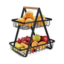Fruteira De Mesa 2 Andares Cesto Organizador Frutas Legumes OIH4101
