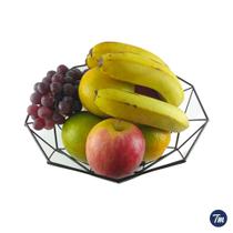 Fruteira De Mesa Aramada Em Metal Preto Bancada Cozinha - Domo