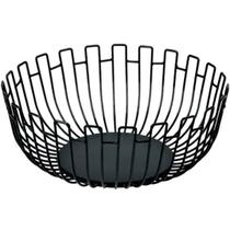 Fruteira de Mesa Aramado Redondo em Ferro Preto 27cm Fruteira de Mesa Aramado Redondo em Ferro Preto 27cm