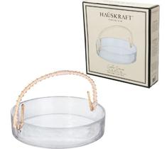 Fruteira de Mesa de Vidro Redonda com Alça Hauskraft Premium