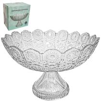 Fruteira De Mesa De Vidro Redonda Com Pé Arctic 18,5x30cm De Ø Fruteira De Mesa De Vidro Redonda Com Pé Arctic 18,5x30cm De Ø