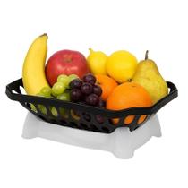 Fruteira de mesa firenza frutas decorativo plastica preta Fruteira de mesa firenza frutas decorativo plastica preta
