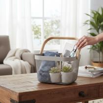 Fruteira de Mesa Organizador de Frutas Cesto Metal Aramado Multiuso com Alça