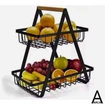 Fruteira de Mesa ou Cesto Multiuso Cesta de metal portátil Organizador para Casa Cozinha Escritório