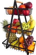 Fruteira de Mesa Premium Aramado 3 Andares Cesta de Frutas Envio imediato