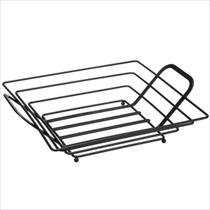 Fruteira de mesa quadrada black em aço com pintura epóxi Fruteira de mesa quadrada black em aço com pintura epóxi