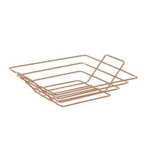 Fruteira De Mesa Quadrada Rose Gold Arthi