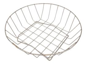 Fruteira de Mesa Redonda Cromado 30x9Cm Madefer