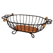 Fruteira de Mesa Rustica Ferro e Madeira Artesanal Fruteira de Mesa Rustica Ferro e Madeira Artesanal