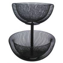 Fruteira de Metal Preto 2 Andares - Decorafast Plus