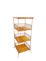 Fruteira de pé chã ferro artesanal cozinha ouro rose gold cestos decoração com prateleira suporte filtro