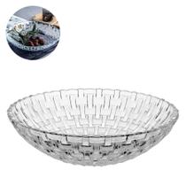 Fruteira de Vidro 25cm Centro de Mesa Saladeira Elegante para Organizar e Exibir Frutas