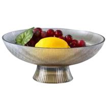Fruteira de Vidro Redonda Centro de Mesa Saladeira 26cm