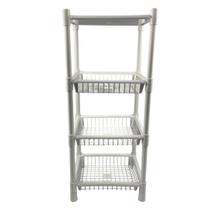 Fruteira Desmontável Chão 3 Cestos E Base Porta Frutas Legumes