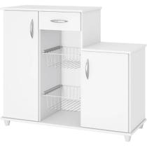 Fruteira Diva New Branco Notável Móveis Compacta, Moderna e Funcional