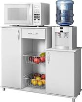 Fruteira Diva New Freijó Trend/Branco Armário Organizador de Cozinha 127 cm, Moderna e Funcional Notável Móveis Fruteira Diva New Freijó Trend/Branco Armário Organizador de Cozinha 127 cm, Moderna e Funcional Notável Móveis
