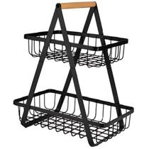 Fruteira Dois Andares Compacta Ideal Para Pequenos Espaços Fruteira Dois Andares Compacta Ideal Para Pequenos Espaços