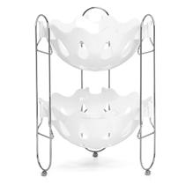 Fruteira Dupla Cromo Colors Branca Fruteira Dupla Cromo Colors Branca