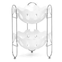 Fruteira Dupla Cromo Colors Branca Fruteira Dupla Cromo Colors Branca