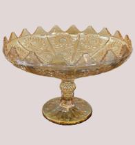 Fruteira em vidro ambar com pe 16cmx22cm 5255 - yx25-13