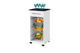 Fruteira grecia 1 gaveta 3 cestos tampo marmorizado branco