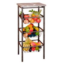 Fruteira Móveis Teixeira Havana com Tampo em Granito Topázio