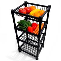 Fruteira Multiuso 4 Cestos Organizadora Desmontavel Multiuso Cozinha Despensa Frutas Legumes