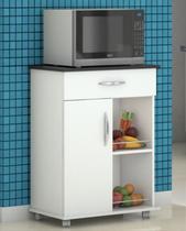 Fruteira Multiuso Armário Cozinha Base Preta c/ Rodinhas