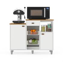 Fruteira Multiuso Flora 2 Portas 1 Gaveta 2 Cestos Cozinha Organizador Moderna Compacta com Pés Resistente e Espaçosa Fruteira Multiuso Flora 2 Portas 1 Gaveta 2 Cestos Cozinha Organizador Moderna Compacta com Pés Resistente e Espaçosa