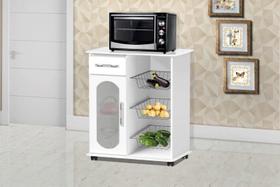 Fruteira Nob. Com Vidro Branca Com Rodizios!