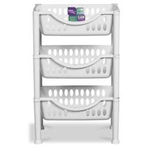 Fruteira / Organizador Retangular Tripla Niquelart - Branco 652