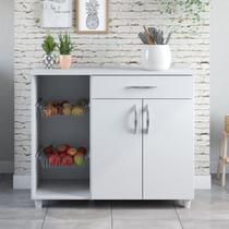 Fruteira para Cozinha 2 Portas 1 Gaveta 2 Cestos Amanda New