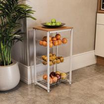 Fruteira para Cozinha com 3 Cestos 75x39cm