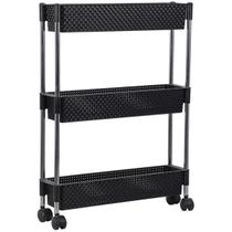 Fruteira para Cozinha Multifunções com Rodízios Nattan Preto Fruteira para Cozinha Multifunções com Rodízios Nattan Preto