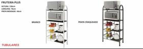 Fruteira porta forno e microondas tubular