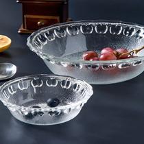 Fruteira Redonda Tigela Bowl De Vidro Travessa Centro De Mesa Saladeira Centro Mesa 28cm Transparent
