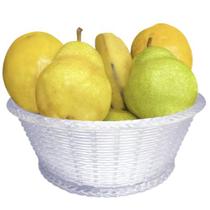 Fruteira Saladeira Acrílico Redonda Resistente Estilo Trança Premium Fruteira Saladeira Acrílico Redonda Resistente Estilo Trança Premium