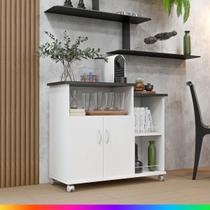 Fruteira Suporte Microondas Balcão Galão de Agua Cozinha 1 ou 2 Portas Com Rodinhas Multiuso