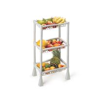 Fruteira Tripla e Chão Retangular Preta Cozinha Organizadora 3 Andares Fruteira Tripla e Chão Retangular Preta Cozinha Organizadora 3 Andares